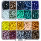 4MM Crystal Faceted Rondelle Glass Beads Loose Bead Box Set for Bracelets