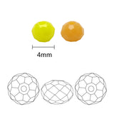 4MM Crystal Faceted Rondelle Glass Beads Loose Bead Box Set for Bracelets