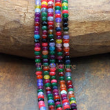 Faceted Rondelle Loose Beads Strands Malaysian Jades Rainbow Beads