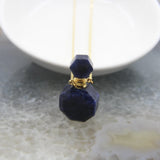 Faceted Rose Quartzs/Amethysts Perfume Bottle Pendant Necklace