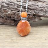 Rose Quartz Essential Oil Pendant Necklace