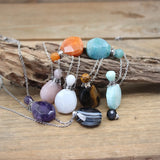 Rose Quartz Essential Oil Pendant Necklace
