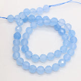 Faceted Round Aquamarine Loose Beads 8mm for Jewelry Making