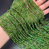 Green Carp Pyroxene Round Spacer Beads for Jewelry Making