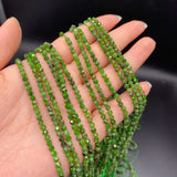 Green Carp Pyroxene Round Spacer Beads for Jewelry Making
