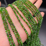 Green Carp Pyroxene Round Spacer Beads for Jewelry Making