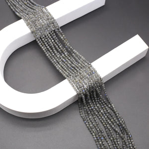 Labradorite Stone Beads for Jewelry Making 3mm