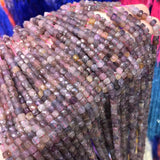 Faceted Rubys Sapphired Beads Square Shape 4mm