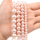 Faceted Shell Pearls Beads Natural Shell Round Loose Spacer Beads 15''