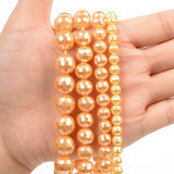 Faceted Shell Pearls Beads Natural Shell Round Loose Spacer Beads 15''