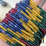 Faceted Natural Stone Chalcedony Jades Spacer Beads for Jewelry Making