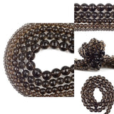 Faceted Smoky Quartz Crystal Glass Beads Spacer Beads 6-12mm