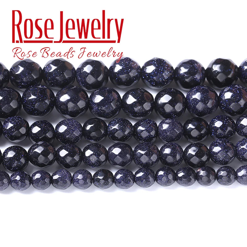 Faceted Starry SandStone Beads 4-12MM