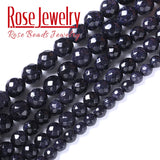 Faceted Starry SandStone Beads 4-12MM
