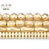 Faceted Teardrop Buddha Maitreya Head Prismatic Matte Beads