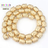 Faceted Teardrop Buddha Maitreya Head Prismatic Matte Beads