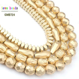 Faceted Teardrop Buddha Maitreya Head Prismatic Matte Beads