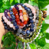 Faceted Tiger Eye Labradorite Quartz Opal Garnet Beads