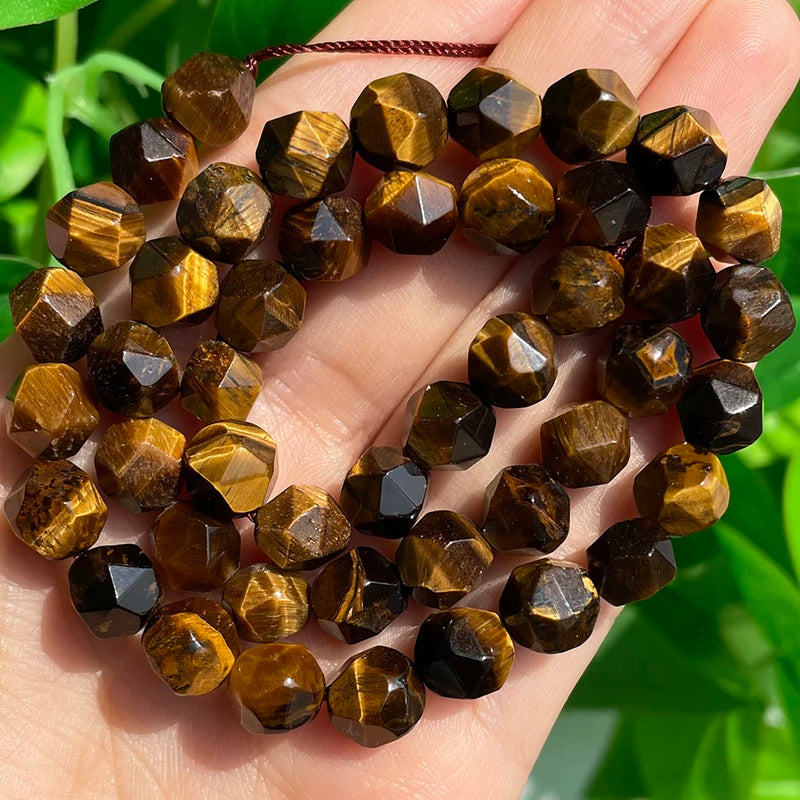 Faceted Tiger Eye Labradorite Quartz Opal Garnet Beads