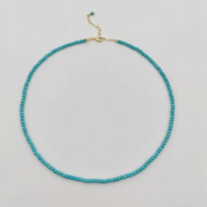 Faceted Turquoise Necklace Gemstones 14K Filled Collier Femme Women