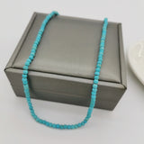 Faceted Turquoise Necklace Gemstones 14K Filled Collier Femme Women