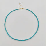 Faceted Turquoise Necklace Gemstones 14K Filled Collier Femme Women
