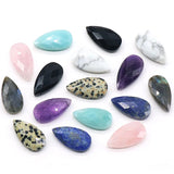 Faceted Water Drop Natural Crystal Stone Pendant Reiki Healing