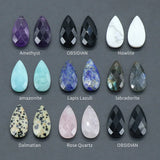 Faceted Water Drop Natural Crystal Stone Pendant Reiki Healing