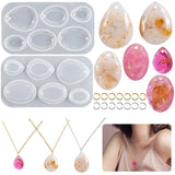 Faceted Water Drop Shape Hanging Ornaments Silicone Mold for Epoxy Resin