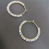Faceted Opal Earrings 14K Filled Circle Boho Women Earrings