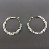 Faceted Opal Earrings 14K Filled Circle Boho Women Earrings