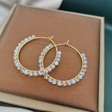 Faceted Opal Earrings 14K Filled Circle Boho Women Earrings