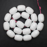 Faceted Porcelain Agates Drum Shape Beads for DIY Jewelry Making