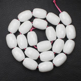 Faceted Porcelain Agates Drum Shape Beads for DIY Jewelry Making