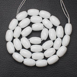 Faceted Porcelain Agates Drum Shape Beads for DIY Jewelry Making