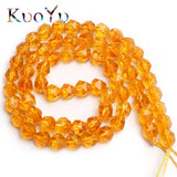 Faceted Yellow Citrines Quartz Beads 15inches 6/8/10/12mm DIY Bracelet