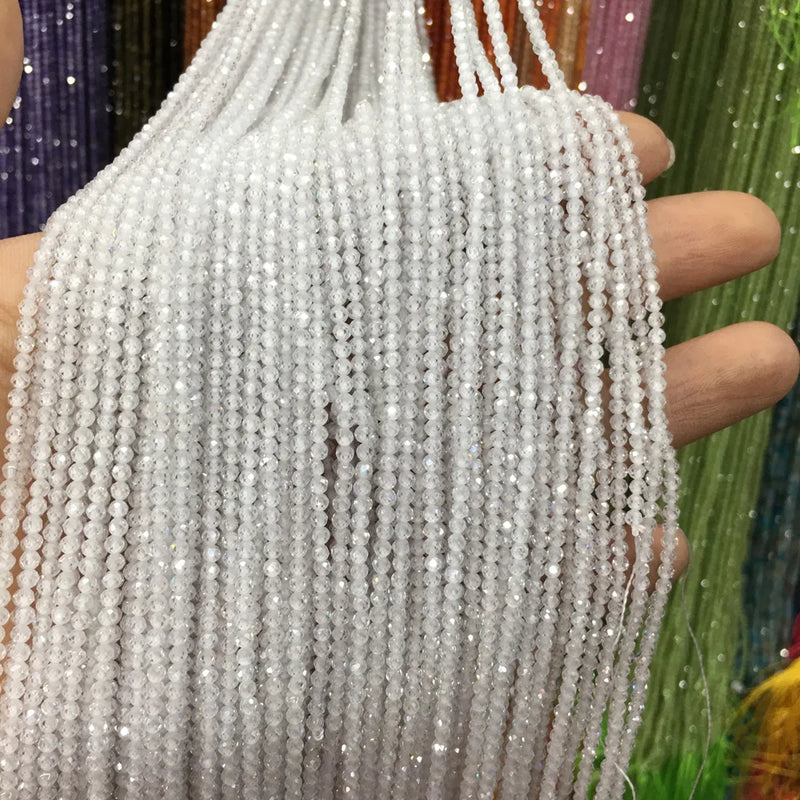 2-3mm Faceted Zircon Beads Natural Stone Crystal Small Beads