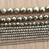 2-12mm Hematite Electroplate Pyrite Round Beads 15inch