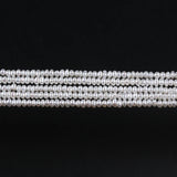 Natural Freshwater Pearl Strand 3.5-4mm Button Shaped Flat Round