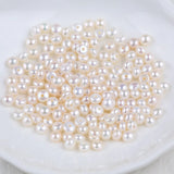 Freshwater Pearls 4-4.5mm Flat Beads Half Hole Button Loose Pearls