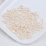 Freshwater Pearls 4-4.5mm Flat Beads Half Hole Button Loose Pearls