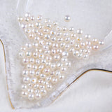 Freshwater Pearls 4-4.5mm Flat Beads Half Hole Button Loose Pearls