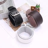 Men's Wide Leather Bracelet Double Layer Cowhide Bracelet