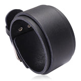 Men's Wide Leather Bracelet Double Layer Cowhide Bracelet