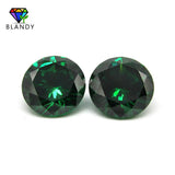 Green CZ Round Machine Cut Stones 1.0~3.0mm 5A Synthetic Emerald Gems