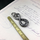 Punk Style Stainless Steel Digital 8 Snake Pendant Necklace