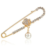 Crystal Rhinestone Eye Brooch Pin Silver