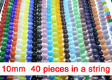 Cat Eye Beads 10mm Multicolor Diy Bracelet Necklace Accessories 10 Strings/Lot