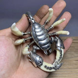 Tibetan Silver Scorpion Double Teeth Wolf Teeth Pendants Amulet Ornaments