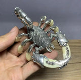 Tibetan Silver Scorpion Double Teeth Wolf Teeth Pendants Amulet Ornaments